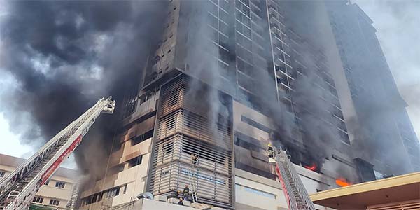 Huge fire breaks out in Cebu City condo